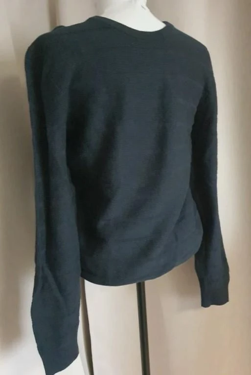 Slim navy blue long-sleeve sweater for men XL – photo 2